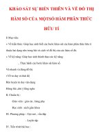Giáo án Giải tích 12 ban tự nhiên : Tên bài dạy : KHẢO SÁT SỰ BIẾN THIÊN VÀ VẼ ĐỒ THỊ HÀM SỐ CỦA MỘTSỐ HÀM PHÂN THỨC HỮU TỈ pps