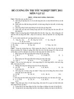 ĐỀ CƯƠNG ÔN THI TỐT NGHIỆP THPT 2011 MÔN VẬT LÍ PHầN : TÍNH CHẤT SÓNG ÁNH SÁNG ppsx