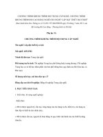 CHƯƠNG TRÌNH KHUNG TRÌNH ĐỘ TRUNG CẤP NGHỀ, CHƯƠNG TRÌNH KHUNG TRÌNH ĐỘ CAO ĐẲNG NGHỀ CHO NGHỀ “LẮP ĐẶT THIẾT BỊ CƠ KHÍ” pps