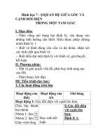 Hình học 7 - §1QUAN HỆ GIỮA GÓC VÀ CẠNH ĐỐI DIỆN TRONG MỘT TAM GIÁC pptx