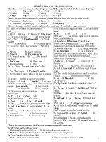 ĐỀ KIỂM TRA ANH VĂN HKII - LẦN 16 doc