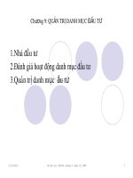 QUẢN TRỊ DANH MUÏC ĐẦU TƯ ppsx