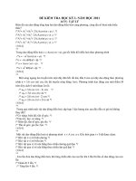 ĐỀ KIỂM TRA HỌC KỲ I- NĂM HỌC 2011 MÔN: VẬT LÝ pdf