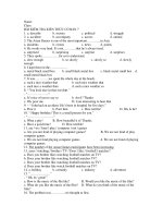 BÀI KIỂM TRA KIẾN THỨC CƠ BẢN 7 doc