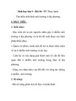 Sinh học lớp 9 - Bài 56 - 57: Thực hành Tìm hiểu tình hình môi trường ở địa phương pptx