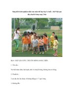 Sáng kiến kinh nghiệm mầm non môn thể dục lớp 3-4 tuổi – bài 9 bật qua dây,chuyền bóng sang 2 bên docx