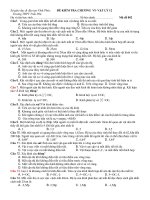 ĐỀ KIỂM TRA CHƯƠNG VI- VẬT LÝ 12 pptx