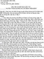 Câu hỏi và đáp án cuộc thi: 