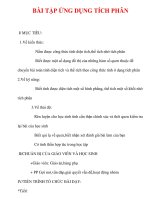 Giáo án Giải tích 12 ban tự nhiên : Tên bài dạy : BÀI TẬP ỨNG DỤNG TÍCH PHÂN pdf