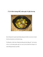 Cá rô kho tương khế, món quà vô giá của mẹ potx