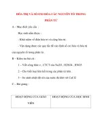 Giáo án Hóa Học lớp 10: HÓA TRỊ VÀ SỐ OXI HÓA CÁC NGUYÊN TỐ TRONG PHÂN TỬ ppt