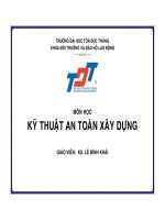 BÀI GIẢNG: KỸ THUẬT AN TOÀN XÂY DỰNG pps