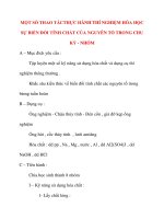 Giáo án Hóa Học lớp 10: MỘT SỐ THAO TÁCTHỰC HÀNH THÍ NGHIỆM HÓA HỌC ppt