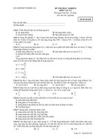 ĐỀ KIỂM TRA CHẤT LƯỢNG GIỮA KÌ II MÔN VẬT LÝ - Mã đề thi 628 doc