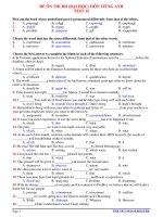 ĐỀ ÔN THI ĐH (ĐẠI HỌC) MÔN TIẾNG ANH TEST 15 pps