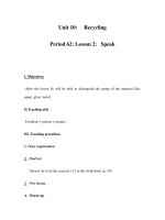 Unit 10:RecyclingPeriod 62: Lesson 2: Speak pps