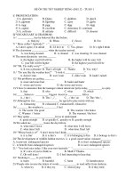 ĐỀ ÔN THI TỐT NGHIỆP TIẾNG ANH 12 – TUAN 1 pdf