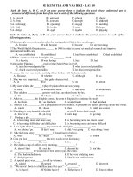 ĐỀ KIỂM TRA ANH VĂN HKII - LẦN 10 potx