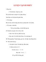 Giáo án Giải tích 12 ban tự nhiên : Tên bài dạy : LUYỆN TẬP SỐ PHỨC pptx