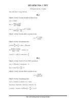 Kiểm tra 1 tiết Lượng giác 11 pdf