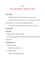 Giáo án Công Nghệ lớp 12: BÀI 5 THỰC HÀNH: DIODE – THYRISTOR - TRIAC pps