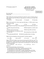 ĐỀ THI TRẮC NGHIỆM MÔN môn vật lý lớp 12 cơ bản - Mã đề thi 628 pdf