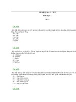 ĐỀ KIỂM TRA 15 PHÚT MÔN VẬT LÍ- Đề 1 pdf