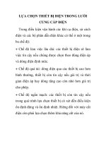 LỰA CHỌN THIẾT BỊ ĐIỆN TRONG LƯỚI CUNG CẤP ĐIỆN ppsx