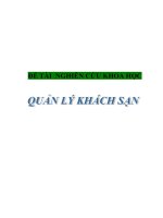 Đề Tài Nghiên Cứu Khoa Học: Quản Lý Khách Sạn ppsx