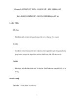 PHƯƠNG TRÌNH MŨ – PHƯƠNG TRÌNH LOGARIT (tt) pdf