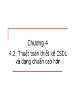Bài giảng Nhập môn Cơ sở dữ liệu - Chương 4 potx