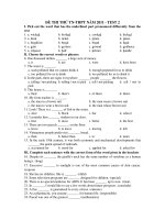 ĐỀ THI THỬ TN-THPT NĂM 2011 - TEST 2 docx