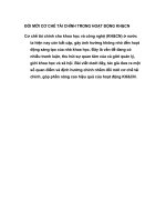 ĐỔI MỚI CƠ CHẾ TÀI CHÍNH TRONG HOẠT ĐỘNG KH&CN ppsx