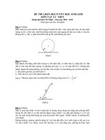 ĐỀ THI CHỌN ĐỘI TUYỂN HỌC SINH GIỎI MÔN VẬT LÝ THPT pdf