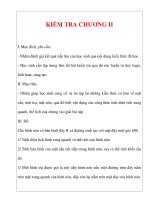 Giáo án HÌnh học 12 ban tự nhiên : Tên bài dạy : KIỂM TRA CHƯƠNG II pdf