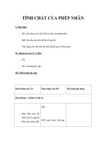 TÍNH CHẤT CỦA PHÉP NHÂN potx