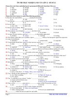 ÔN THI TRẮC NGHIỆM ANH VĂN LỚP 12 - ĐỀ SỐ 21 pptx