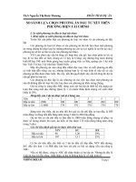 So sánh lựa chọn phương án đầu tư xét trên phương diện tài chính