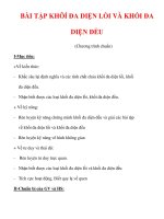 Giáo án Toán 12 ban cơ bản : Tên bài dạy : BÀI TẬP KHÔÍ ĐA DIỆN LỒI VÀ KHỐI ĐA DIỆN ĐỀU pdf