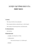 LUYỆN TẬP TÍNH CHẤT CỦA PHÉP NHÂN docx