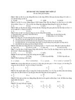ĐỀ THI THỬ TỐT NGHIỆP THPT MÔN LÝ pptx