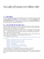 Tài liệu hướng dẫn sử dụng phần mềm CCS ppsx