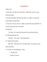 Giáo án Sinh Học lớp 10: GIẢM PHÂN docx