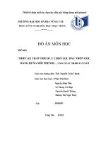 Thiết kế tháp trích ly chọn lọc dầu nhờn gốc bằng dung môi phenol, năng suất 700000 tấn năm