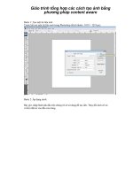 Giáo trình tổng hợp các cách tạo ảnh bằng phương pháp content aware phần 1 ppsx