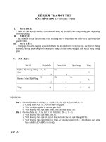 ĐỀ KIỂM TRA MỘT TIẾT - MÔN: HÌNH HỌC 12 ppt