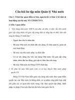 Câu hỏi ôn tập môn Quản lý Nhà nước