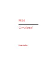 PSIM User Manual phần 1 pdf