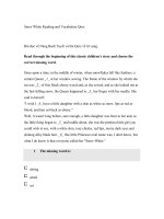 Snow White Reading and Vocabulary Quiz pdf