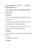 Giáo án sinh học lớp 7 - Tiết 12: ĐẶC ĐIỂM CHUNG CỦA NGÀNH GIUN DẸP ppsx